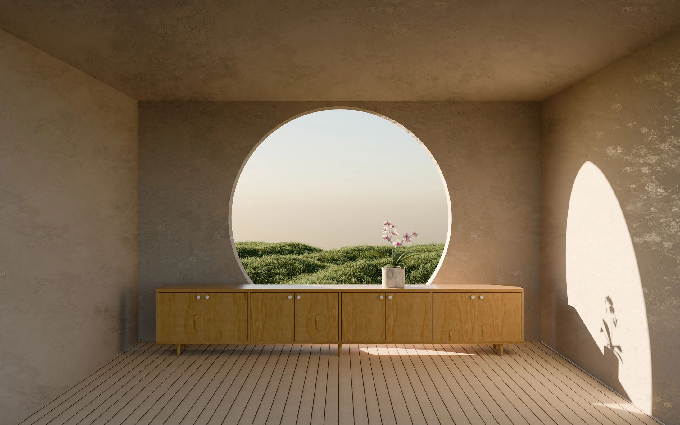 Minimalist interior scene for modern home decor